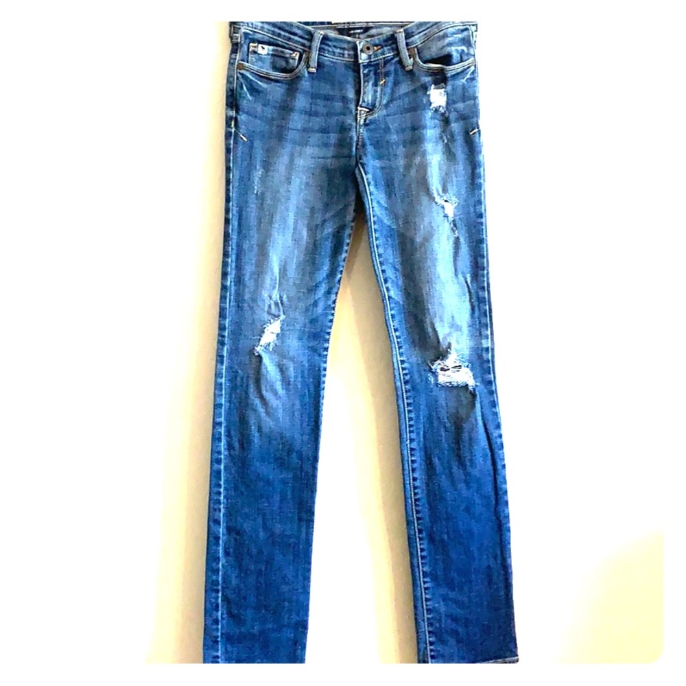 Abercrombie Destroyed Straight Leg Jeans